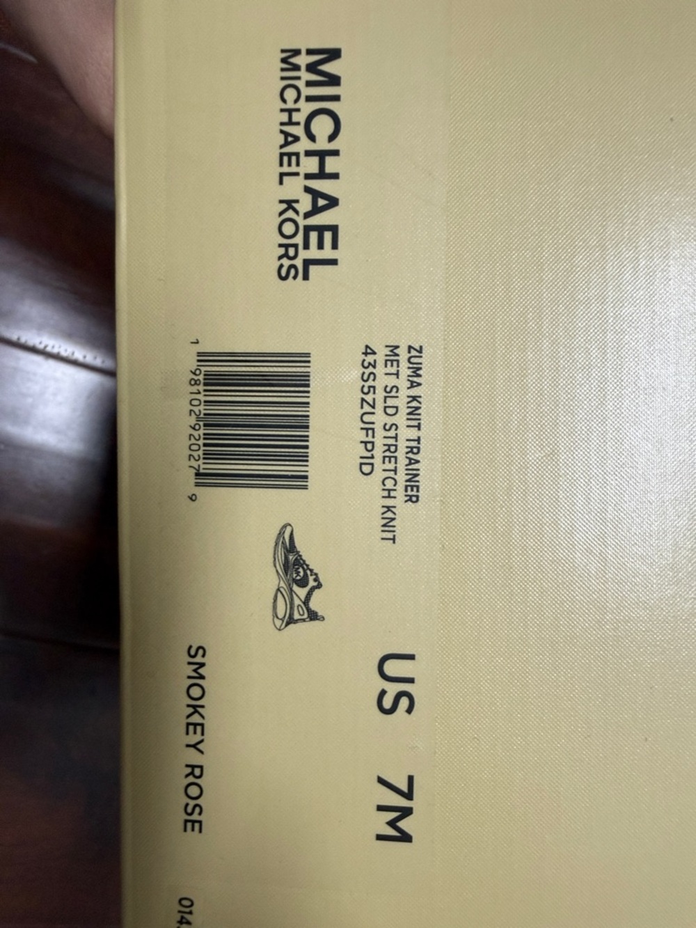 Michael Kors Women’s Zuma Knit Trainers Smokey Rose Size 7 NEW IN BOX - Picture 6 of 12